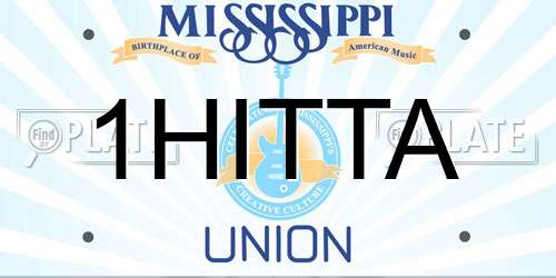 1HITTA Mississippi License Plate