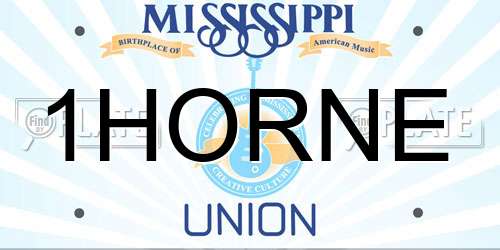 1HORNE Mississippi License Plate