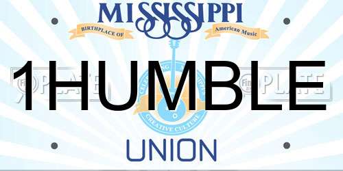1HUMBLE Mississippi License Plate