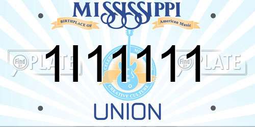 1I11111 Mississippi License Plate