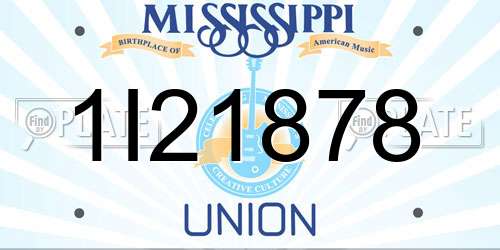 1I21878 Mississippi License Plate