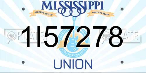1I57278 Mississippi License Plate