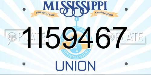 1I59467 Mississippi License Plate