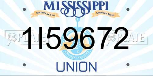 1I59672 Mississippi License Plate