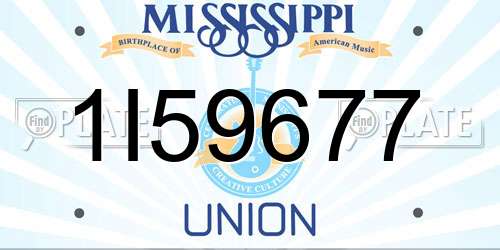 1I59677 Mississippi License Plate