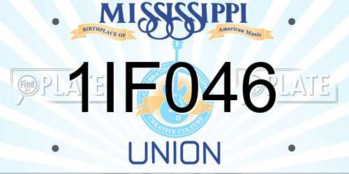 1IF046 Mississippi License Plate