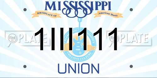 1III111 Mississippi License Plate
