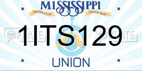 1ITS129 Mississippi License Plate