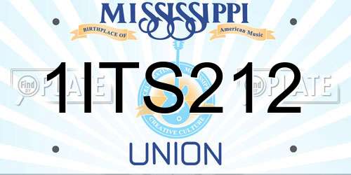 1ITS212 Mississippi License Plate
