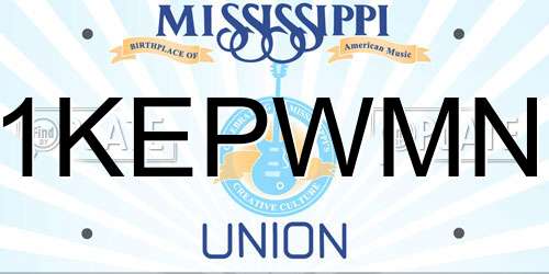 1KEPWMN Mississippi License Plate
