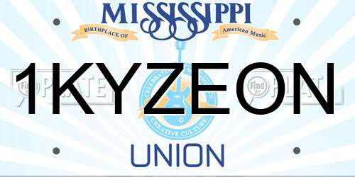 1KYZEON Mississippi License Plate