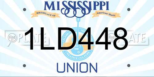 1LD448 Mississippi License Plate