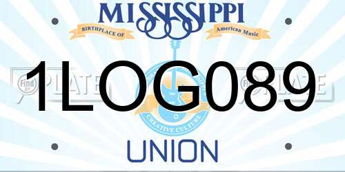 1LOG089 Mississippi License Plate
