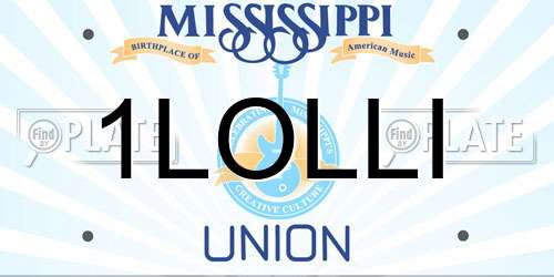 1LOLLI Mississippi License Plate