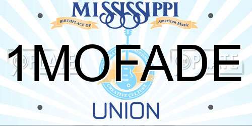 1MOFADE Mississippi License Plate