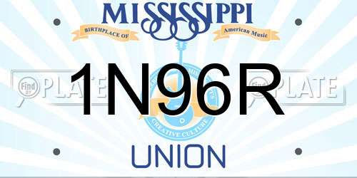 1N96R Mississippi License Plate