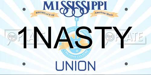1NASTY Mississippi License Plate