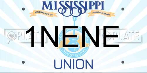 1NENE Mississippi License Plate