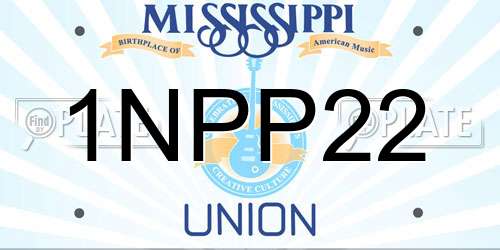 1NPP22 Mississippi License Plate
