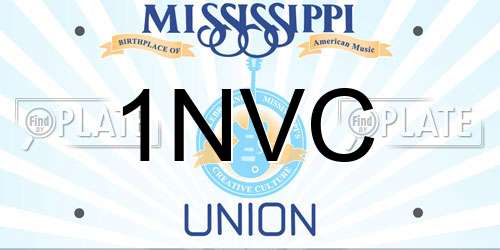 1NVC Mississippi License Plate