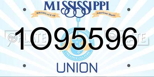 1O95596 Mississippi License Plate
