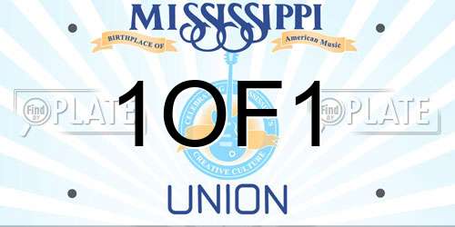 1OF1 Mississippi License Plate