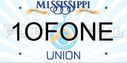 1OFONE Mississippi License Plate