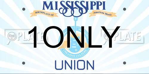 1ONLY Mississippi License Plate