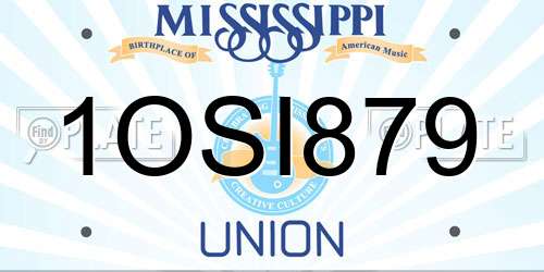 1OSI879 Mississippi License Plate