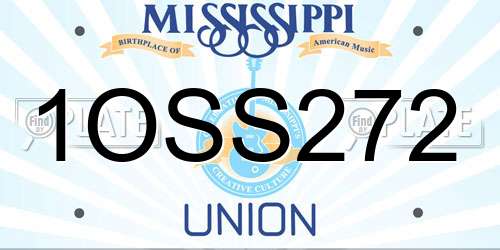 1OSS272 Mississippi License Plate