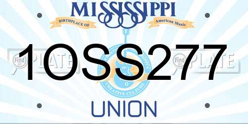 1OSS277 Mississippi License Plate
