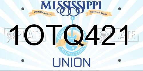 1OTQ421 Mississippi License Plate