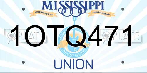 1OTQ471 Mississippi License Plate