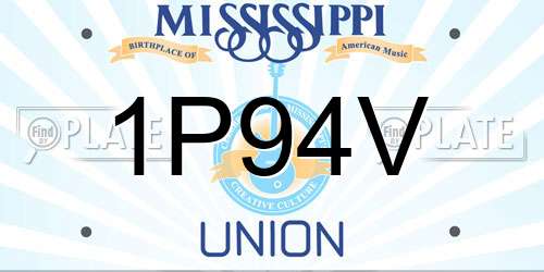 1P94V Mississippi License Plate
