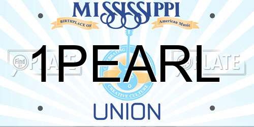 1PEARL Mississippi License Plate