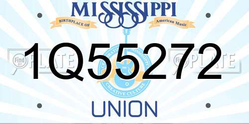 1Q55272 Mississippi License Plate