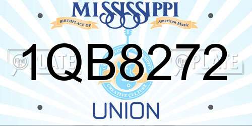 1QB8272 Mississippi License Plate
