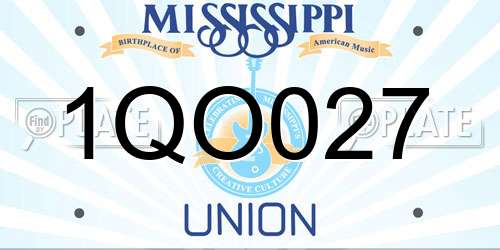 1QO027 Mississippi License Plate