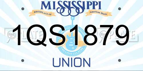 1QS1879 Mississippi License Plate
