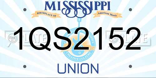 1QS2152 Mississippi License Plate