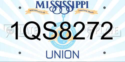 1QS8272 Mississippi License Plate