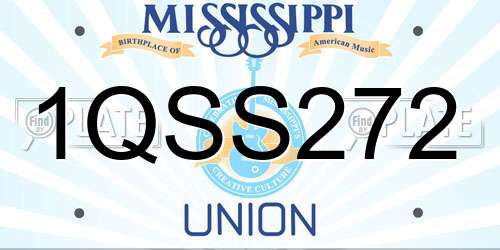 1QSS272 Mississippi License Plate