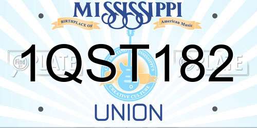 1QST182 Mississippi License Plate
