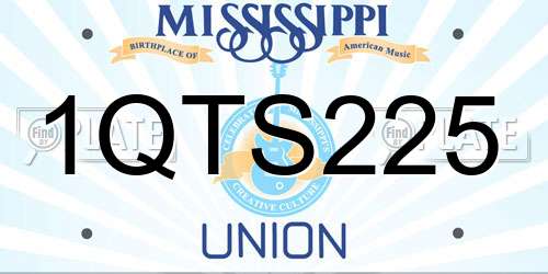 1QTS225 Mississippi License Plate