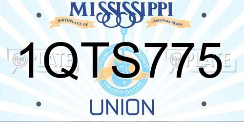 1QTS775 Mississippi License Plate