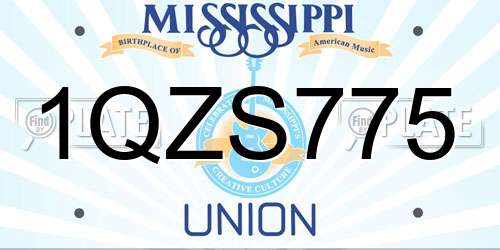 1QZS775 Mississippi License Plate