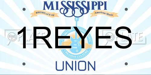 1REYES Mississippi License Plate