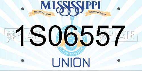 1S06557 Mississippi License Plate