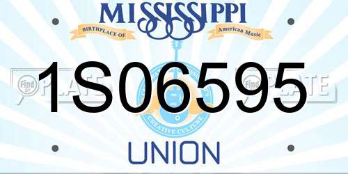 1S06595 Mississippi License Plate