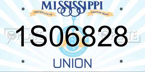 1S06828 Mississippi License Plate